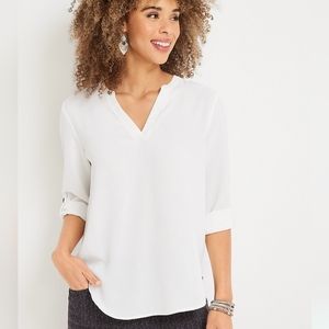 Maurices Atwood 3/4 Sleeve Popover Blouse- Medium